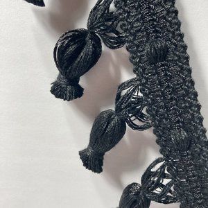 Black Tassel Fringe Trim 2 1/4" 3yds Sewing Ribbon Apparel Crafts Waverly